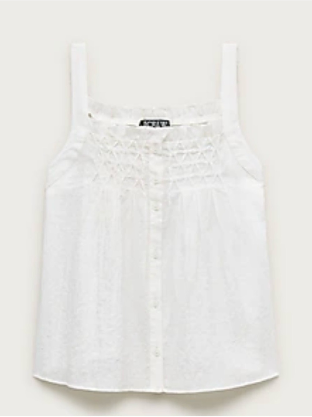 Lot Of 2 J. Crew Tanks Scallop-trim Tank Top In Ramie NWT White And Pale Yellow - Picture 9 of 10
